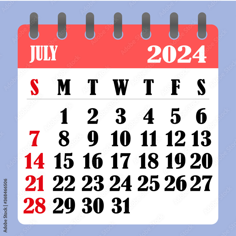 Letter Calendar For July 2024 The Week Begins On Sunday Time letter-calendar-for-july-2024-the-week-begins-on-sunday-time