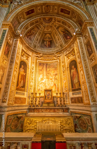 Rome, Italy - home of the Vatican and main center of Catholicism, Rome displays dozens of historical, wonderful churches. Here in particular the Santa Maria di Loreto basilica 