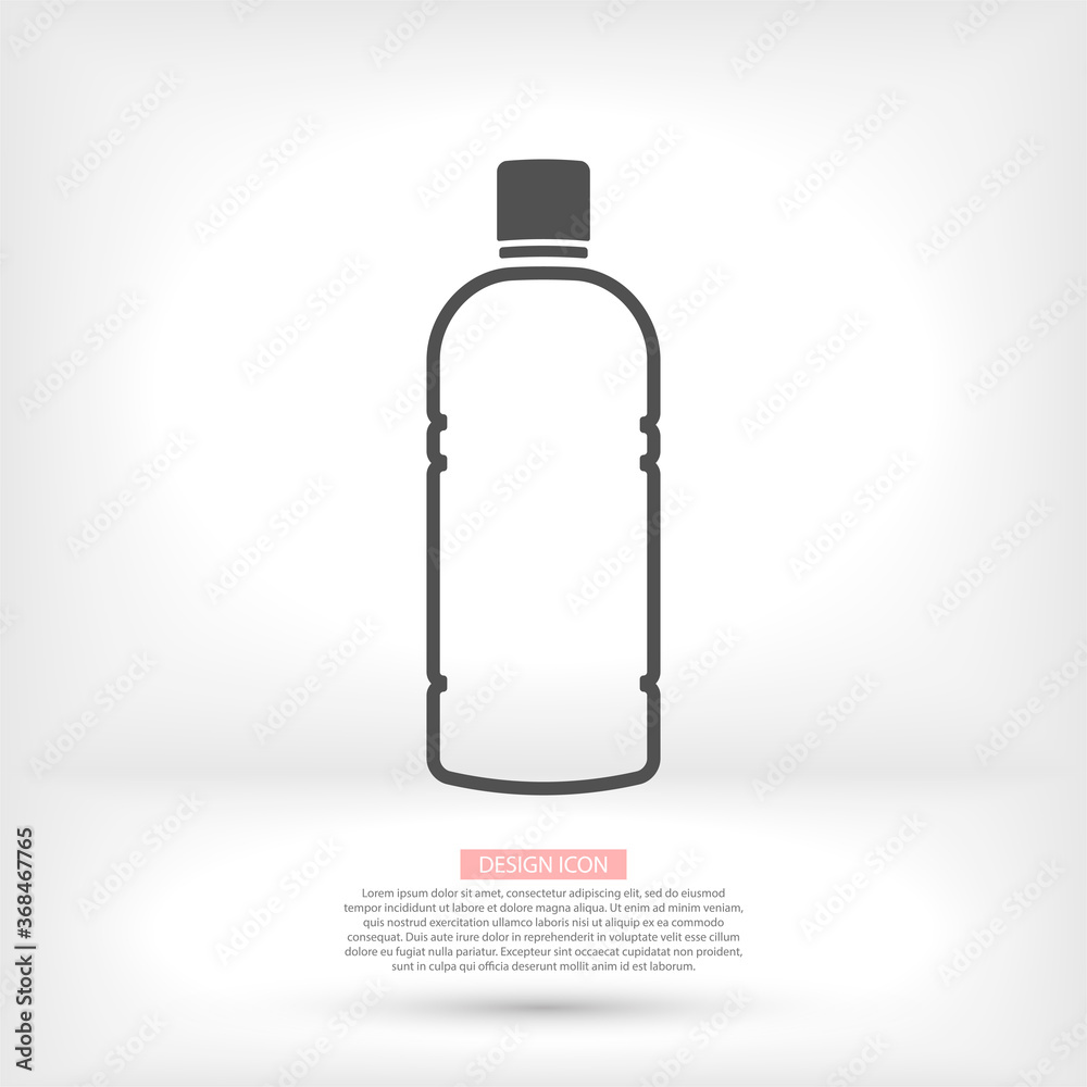 Plastic Bottle of Water. Flat Vector Icon illustration. Simple black symbol on white background Vector Icon. Plastic Bottle of Water sign design Vector Icon Plastic Bottle of Water. Flat Vector Icon illustration. Simple black symbol on white background Vector Icon. Plastic Bottle of Water sign design Vector Icon