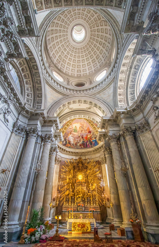 Rome  Italy - home of the Vatican and main center of Catholicism  Rome displays dozens of historical  wonderful churches. Here in particular the Santa Maria in Campitelli basilica 