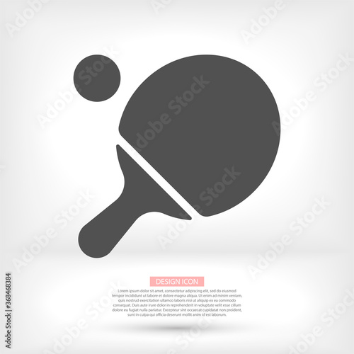 Ping pong icon in trendy flat style isolated on white background. Sport icon for your web design, logo, user interface. Vector illustration