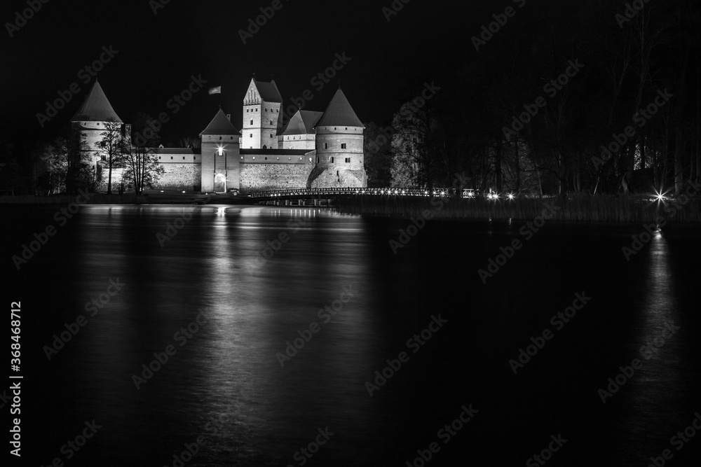 Trakai Castle in the night