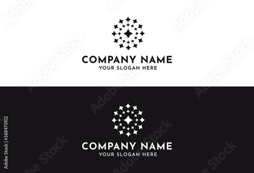 Stars Icon Logo Template vector design illustration.Stars Shining Icons Isolated On background