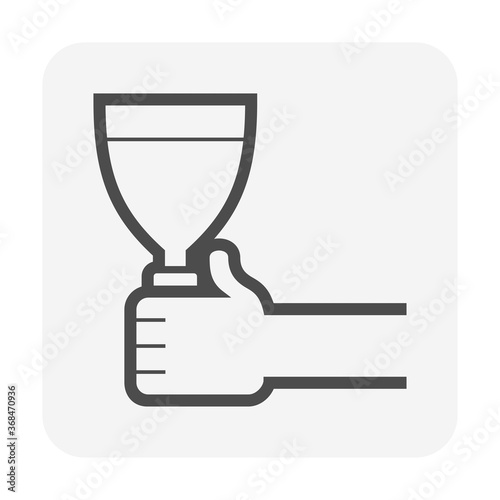 Putty trowel or construction tool vector icon design.