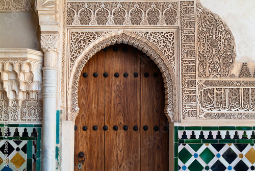 Courtyard of Myrtles of the alhambra, grenada, spain photo