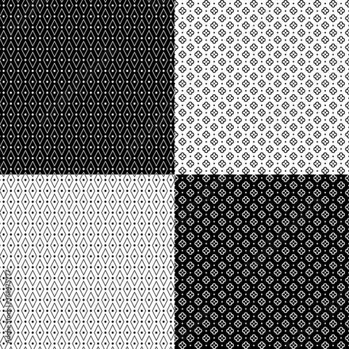 vintage seamless black white geometric patterns
