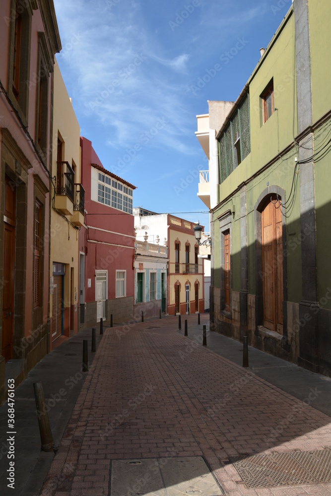 street in the old town of galdar spain