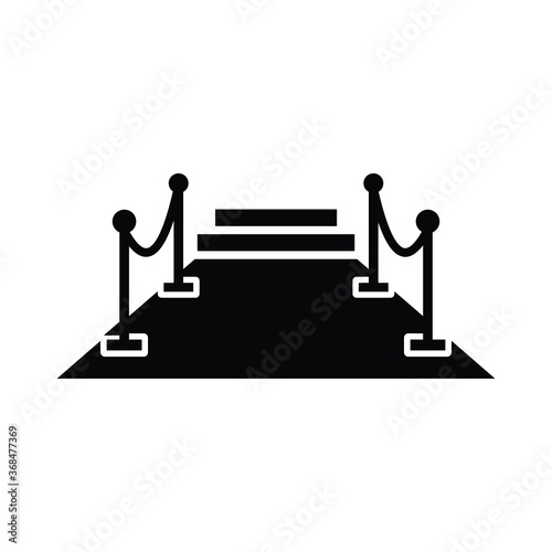 red carpet event vip icon vector