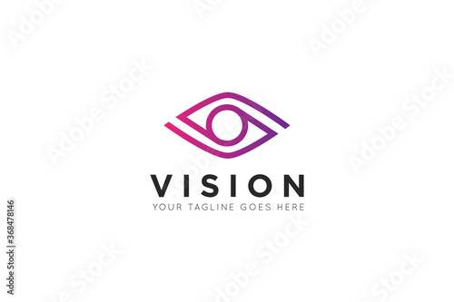 modern eye logo, vision icon, symbol vector illustration