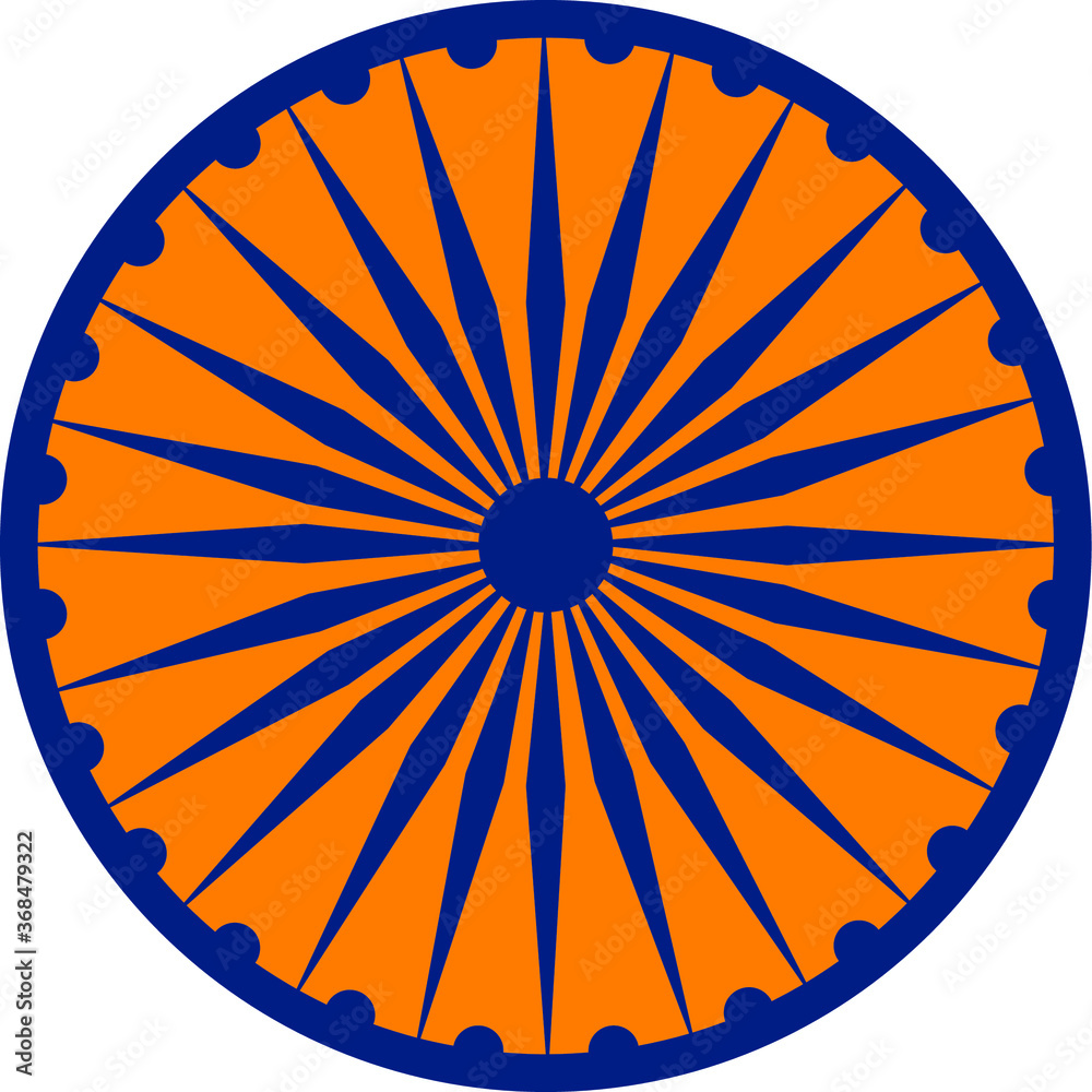 Ashoka Chakra (military decoration) Vector Stock Vector Adobe Stock