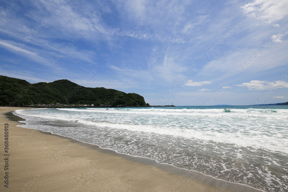 高知県四万十町　興津海水浴場の風景