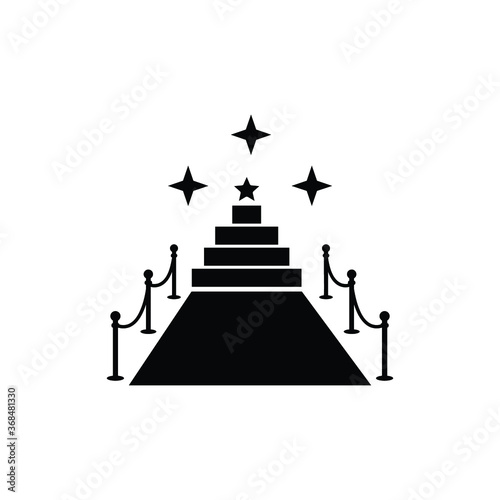 red carpet event vip icon vector