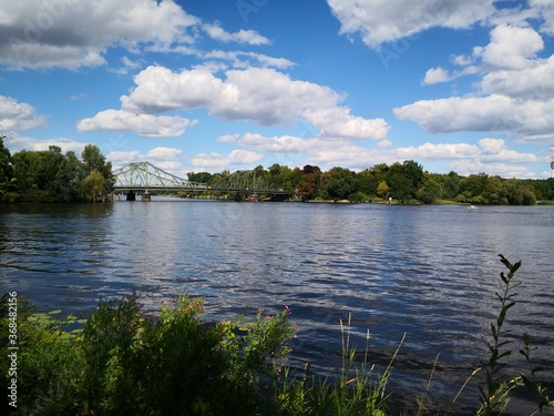 Glienicker Bruecke (Glienicke Bridge) with Tiefer See, Potsdam Germany