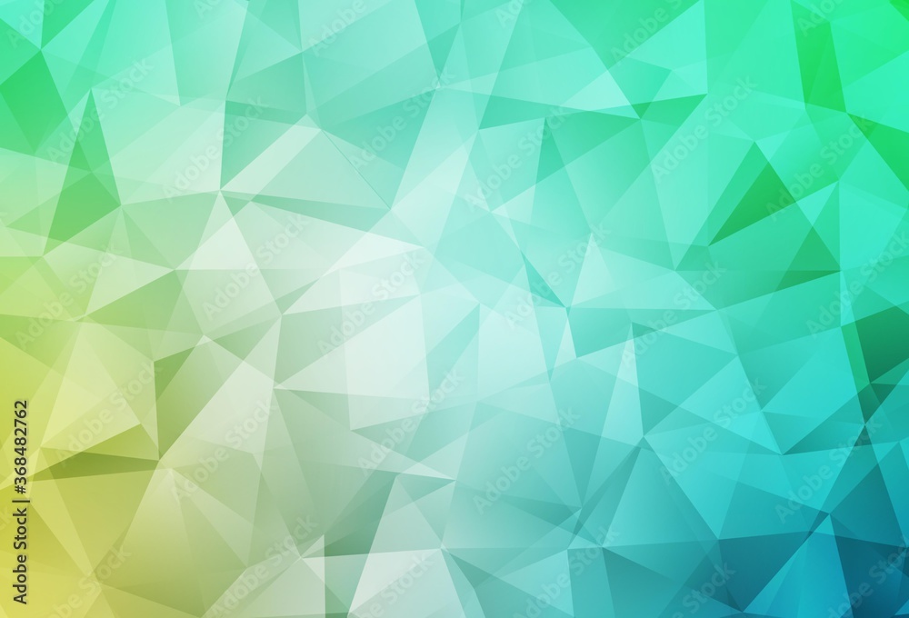 Light Green vector abstract mosaic background.