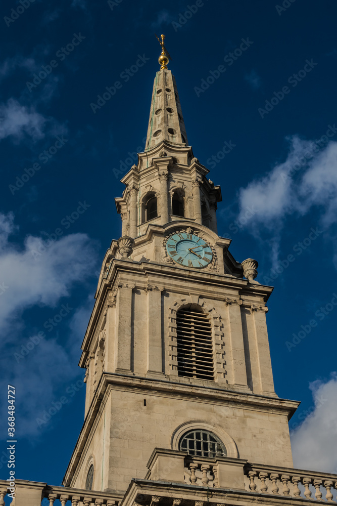 St Martin-in-the-Fields Church (1724) - English Anglican church at Trafalgar Square. City of Westminster, London, England.