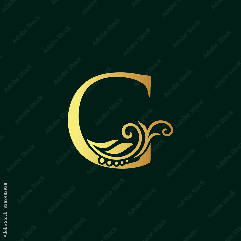Obraz premium Elegant Golden Initial 