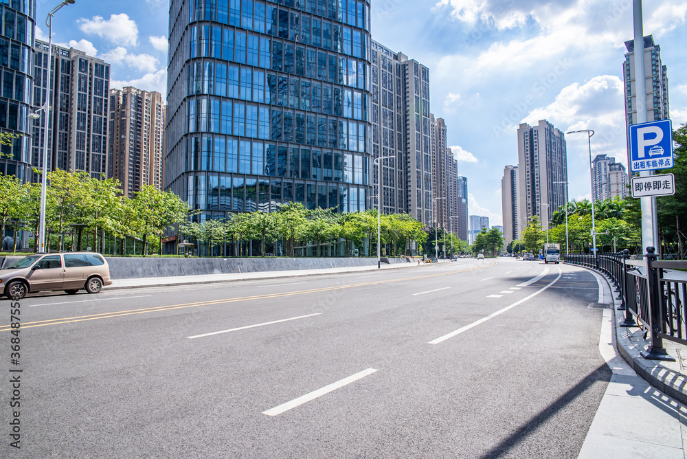 Urban buildings and highways in Guangzhou, China