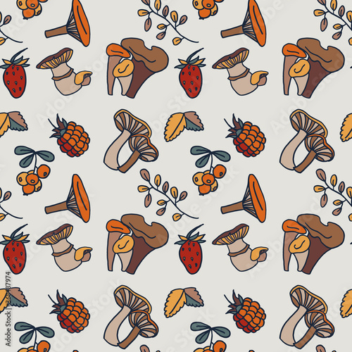 Autumn seamless background. Autumn patern
