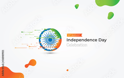 15th August Indian Independence Day Celebration Greeting Background Design Template