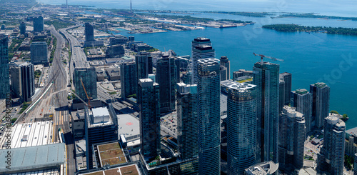 Toronto Aerial View - Main Canadian Metropolis  Ontario  Canada