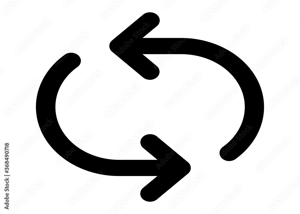 Flat icon of cyclic rotation, Recycling Recurrence, Renewal, Repeat icon Flat icon of cyclic rotation, Recycling Recurrence, Renewal, Repeat icon