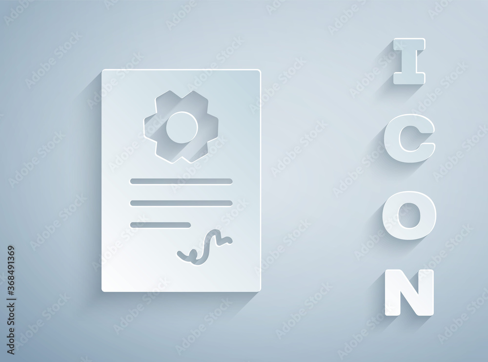 Paper cut Auto service check automotive icon isolated on grey background. Car service. Paper art style. Vector Illustration. Paper cut Auto service check automotive icon isolated on grey background. Car service. Paper art style. Vector Illustration.