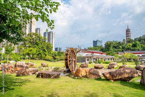 Water drum car in Pazhou Water Park Ecological Park, Guangzhou, China photo