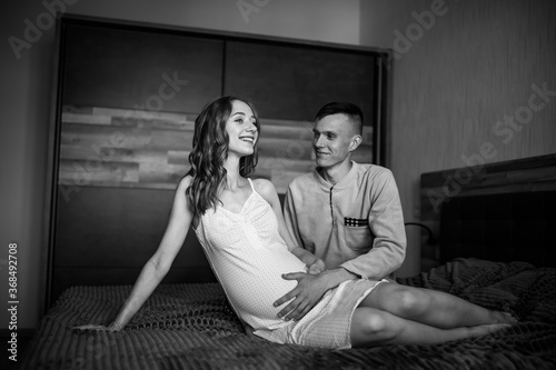 Pregnancy , young family concept