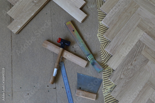 Stabparkett (massiv, Eiche)