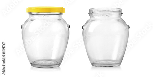glass jar isolated on white