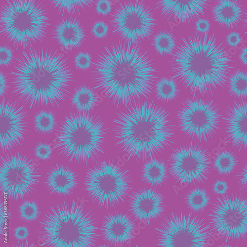 Tie dye style bright seamless vector pattern. Vibrant fun surface pritn design for fabrics  textiles  stationery  scrapbook  gift wrap  and packaging.