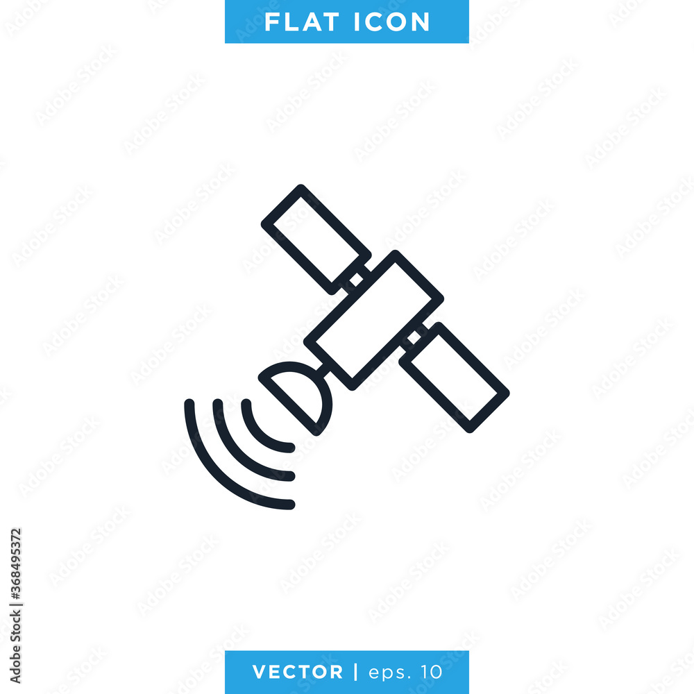 Satellite Icon Vector Design Template. Editable Stroke. Satellite Icon Vector Design Template. Editable Stroke.