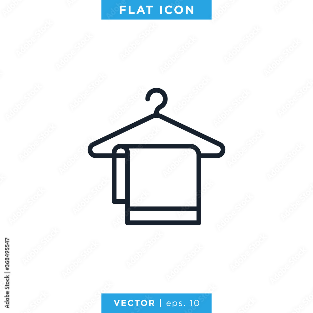 Towel Hanger Icon Vector Logo Design Template. Towel Hanger Icon Vector Logo Design Template.