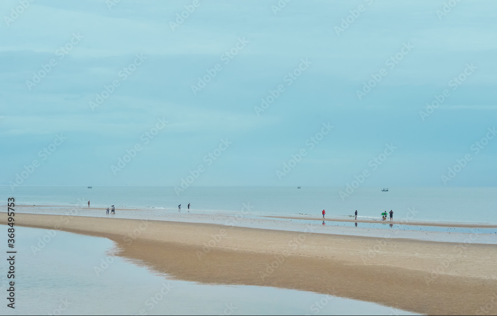 sea beach panorama, Blue ocean wave,  holiday  concept