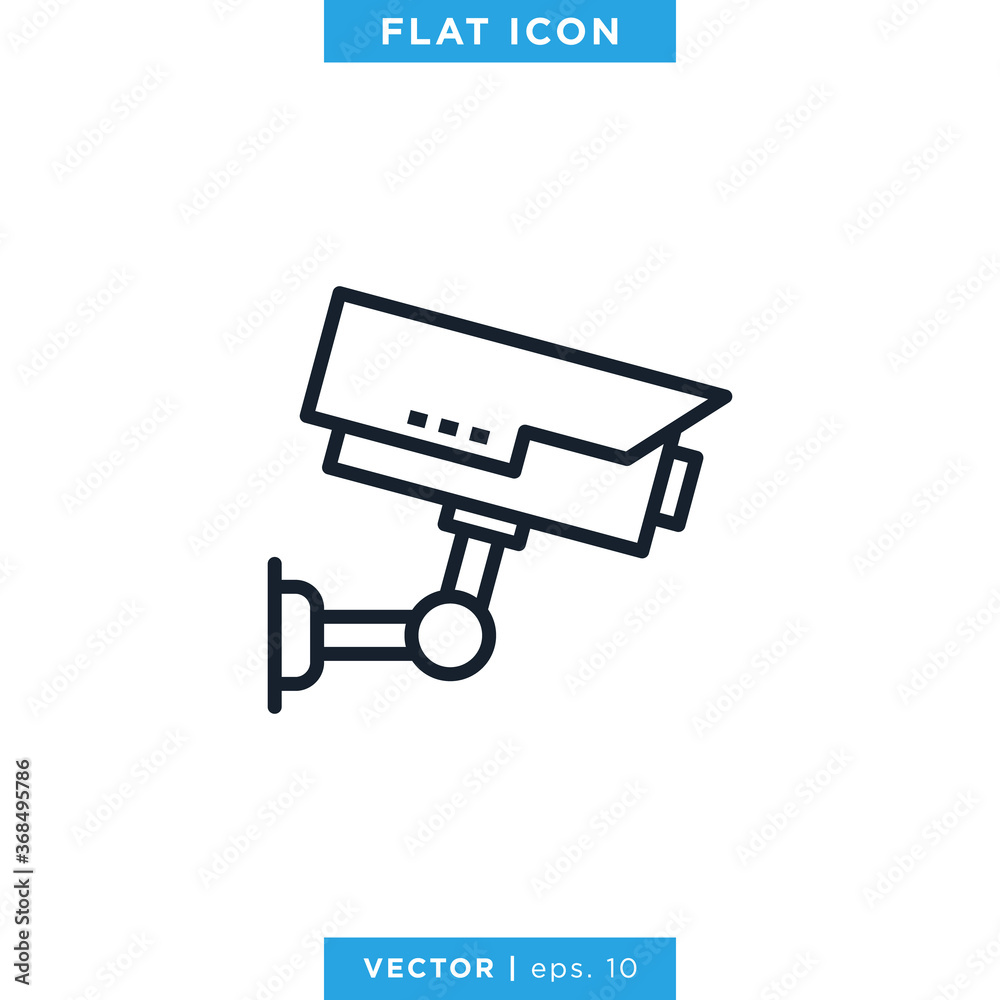 CCTV Icon Vector Logo Design Template. Editable Stroke. CCTV Icon Vector Logo Design Template. Editable Stroke.