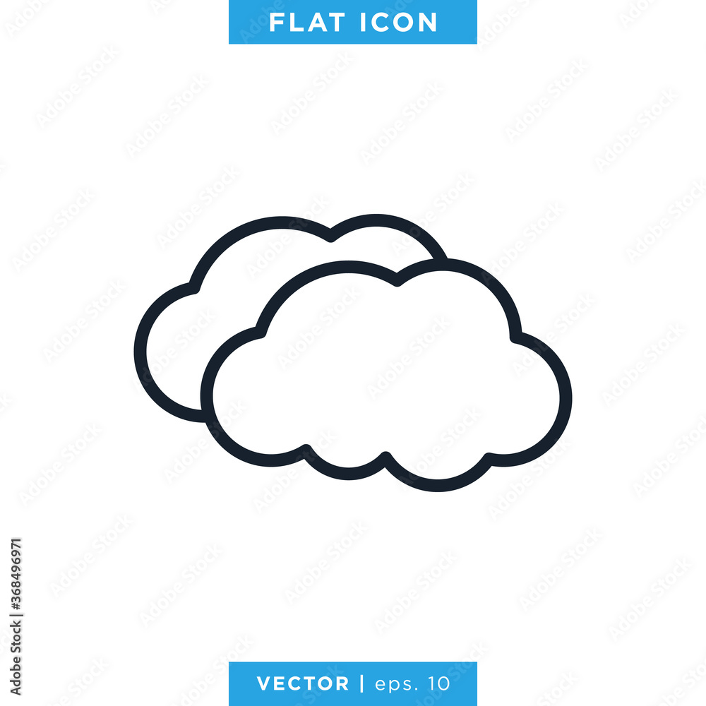 Cloud Icon Vector Logo Design Template. Cloud Icon Vector Logo Design Template.