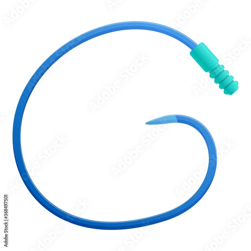 Transfusion needle icon. Cartoon of transfusion needle vector icon for web design isolated on white background