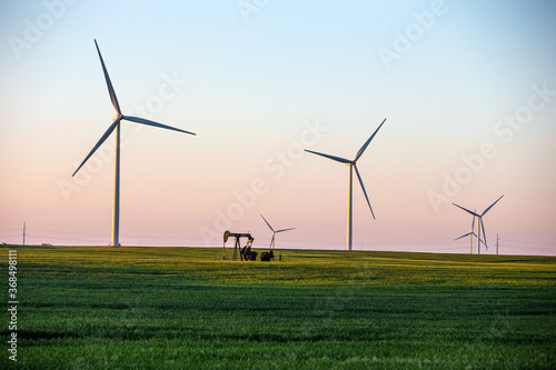 Energy Production on a Kansas Wind Farm photo