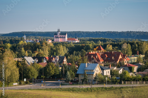 Obraz na płótnie The view from the observation tower on the Camaldolese monastery complex in Wigry, Podlaskie, Poland w salonie