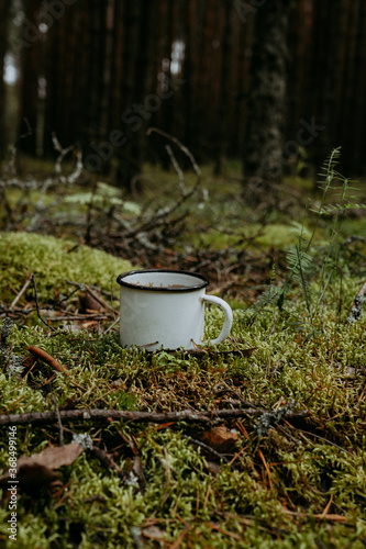 a cup of coffee in nature