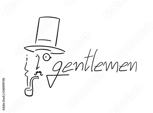 Creative design of elegant man smoking