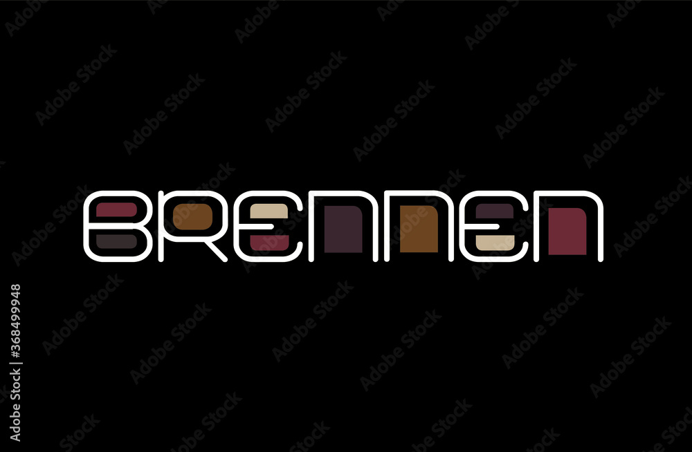 Brennen Name Art in a Unique Contemporary Design in Java Brown Colors Brennen Name Art in a Unique Contemporary Design in Java Brown Colors