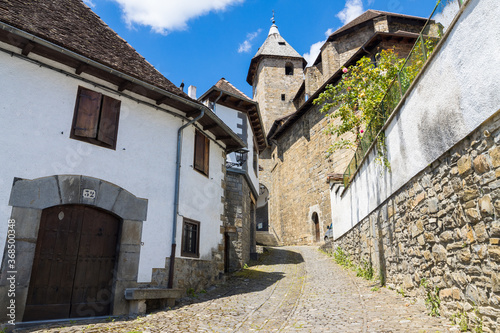 rural town of ochagavia in navarre  spain