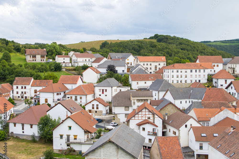 rural town of ochagavia in navarre, spain