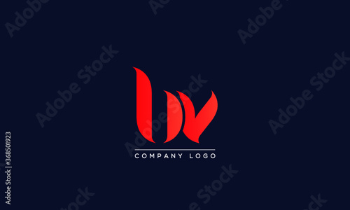 Initials BV or VB Logo Creative Template Sign Vector