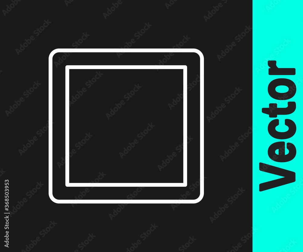White line Sewing Pattern icon isolated on black background. Markings for sewing. Vector Illustration. White line Sewing Pattern icon isolated on black background. Markings for sewing. Vector Illustration.