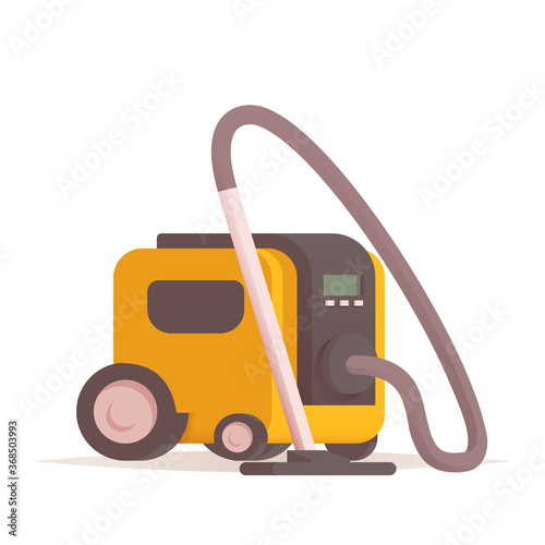 Vacuum cleaner icon. Vacuum electrical vacuum cleaner. Vector vacuum sweeper illustration isolated on white background.