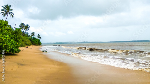 Beautiful Beach with Cloudy Evening at Goa in India