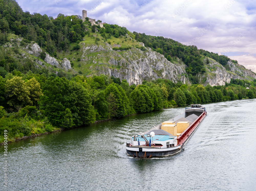 Barge on the river Altmuhel