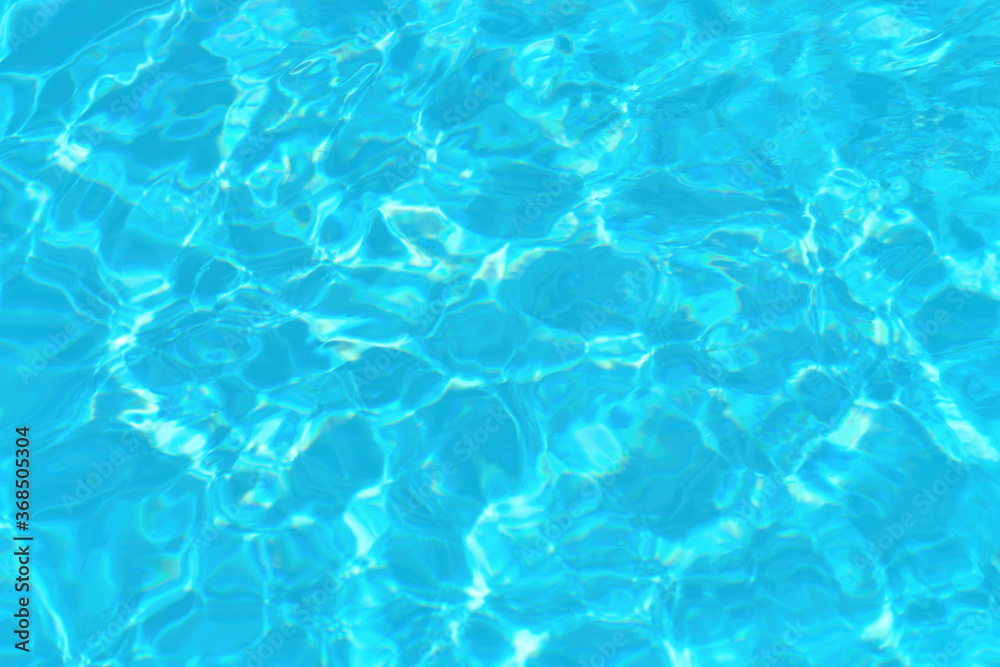 Blue water in swimming pool.Ripple Water.